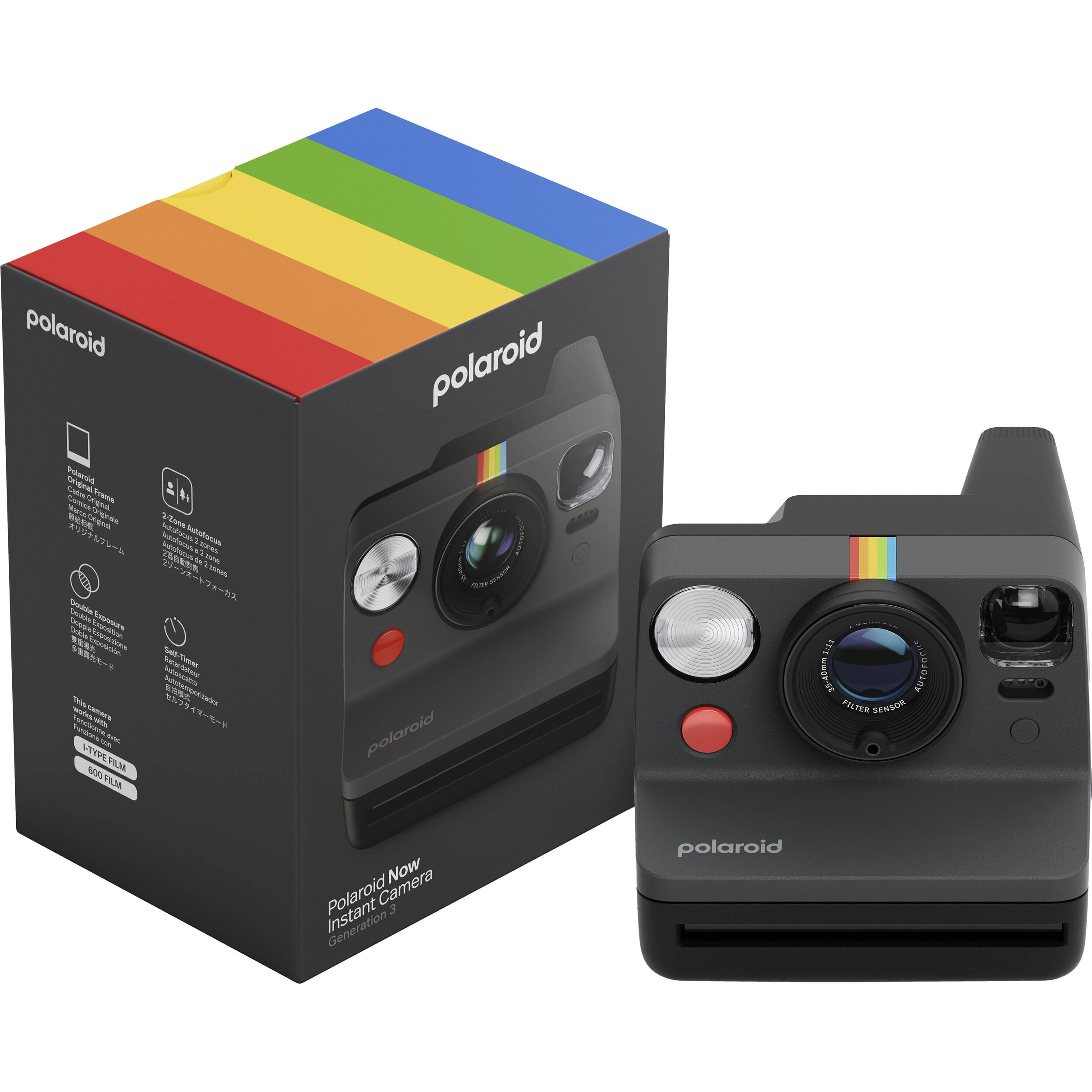 Polaroid Now Generation 3 i-Type Instant Camera Starter Set (Black)