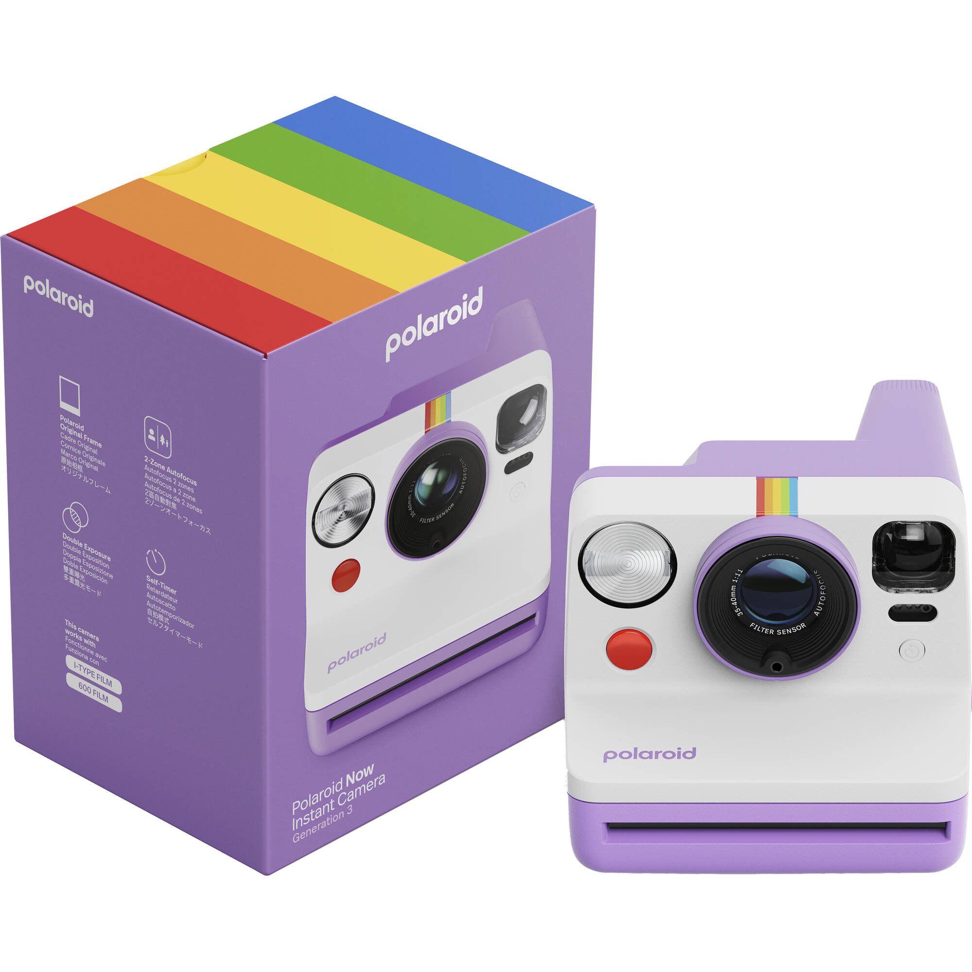 Polaroid Now Generation 3 i-Type Instant Camera Starter Set (Purple)
