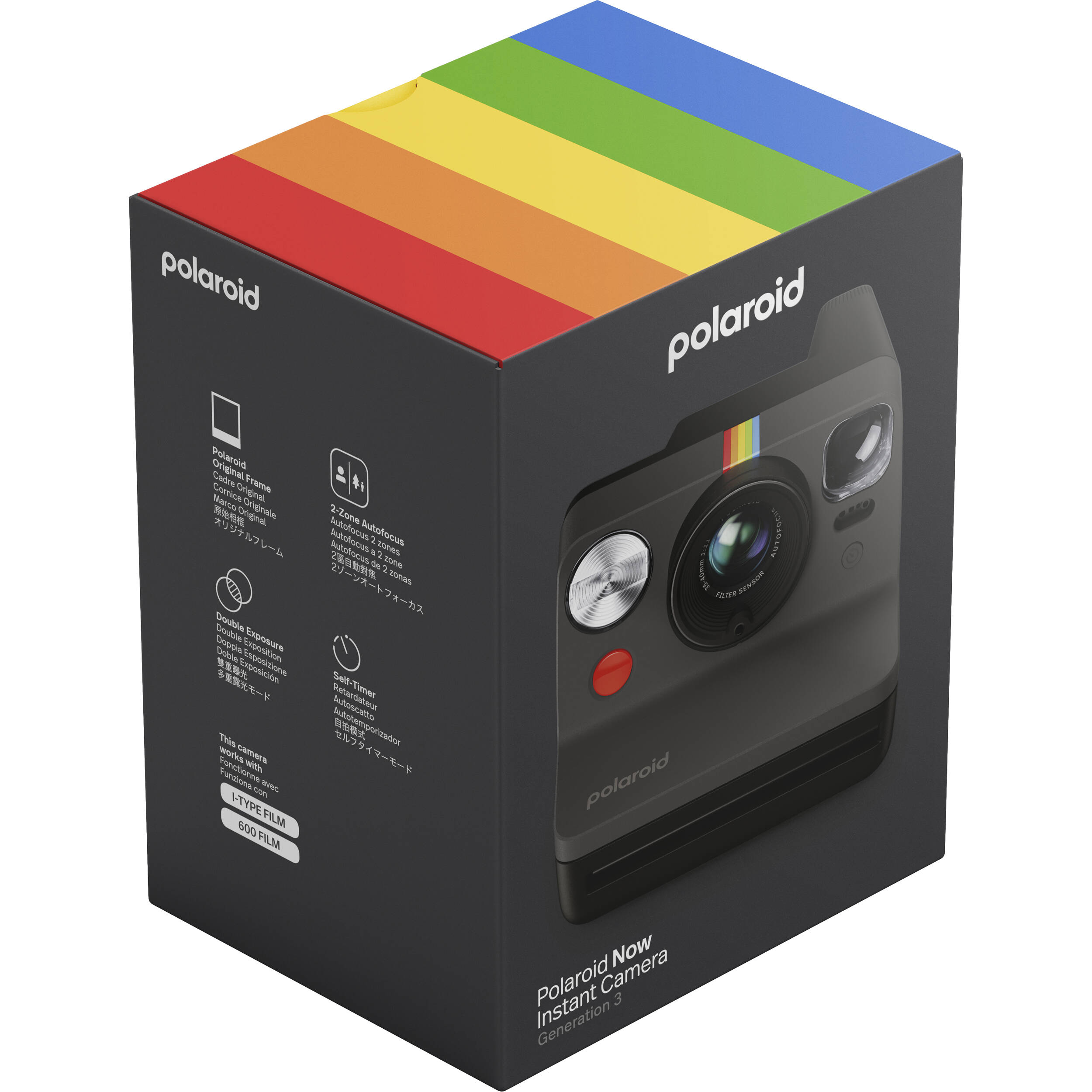 Polaroid Now+ Generation 3 i-Type Instant Camera with App Control (Black)