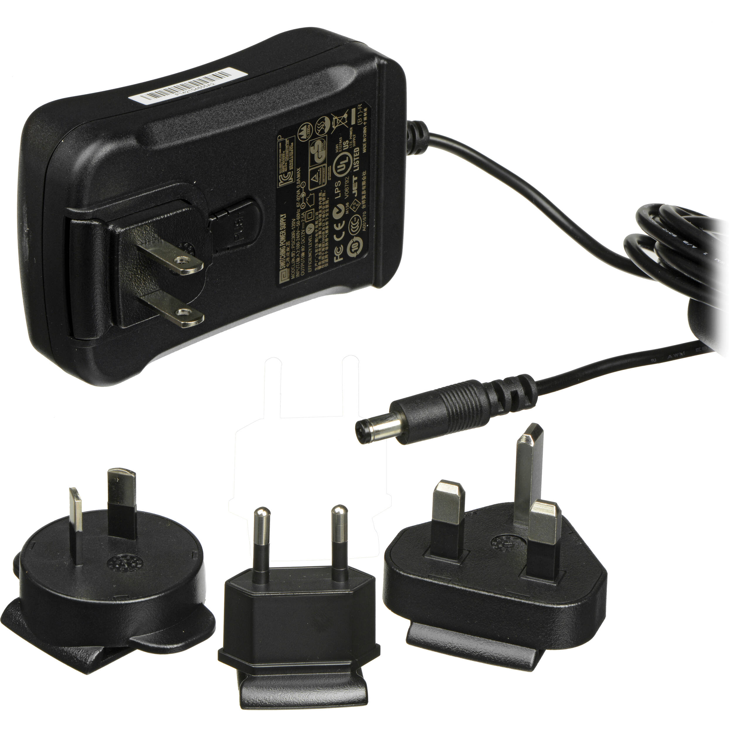 Blackmagic Design 12V 30W alimentation avec adaptateurs INT'L pour le matériel de studio
