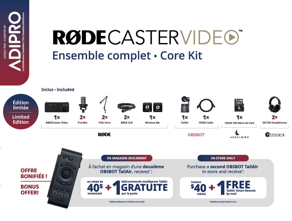 Rode RODECaster Video Podcast Bundle Core Kit