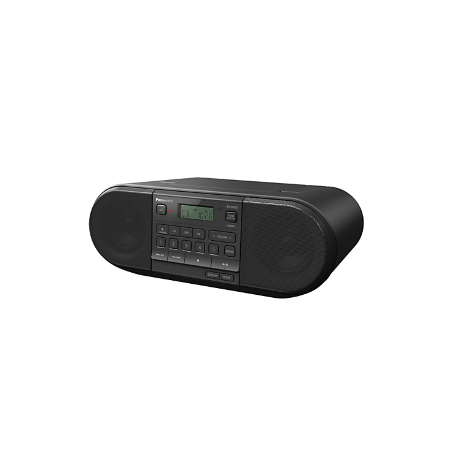 Radio portable Panasonic RX-D550 avec CD, Bluetooth et USB - Boîte endommagée