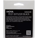 Hoya 82mm Mist Diffuseur Noir Filtre n ° 1