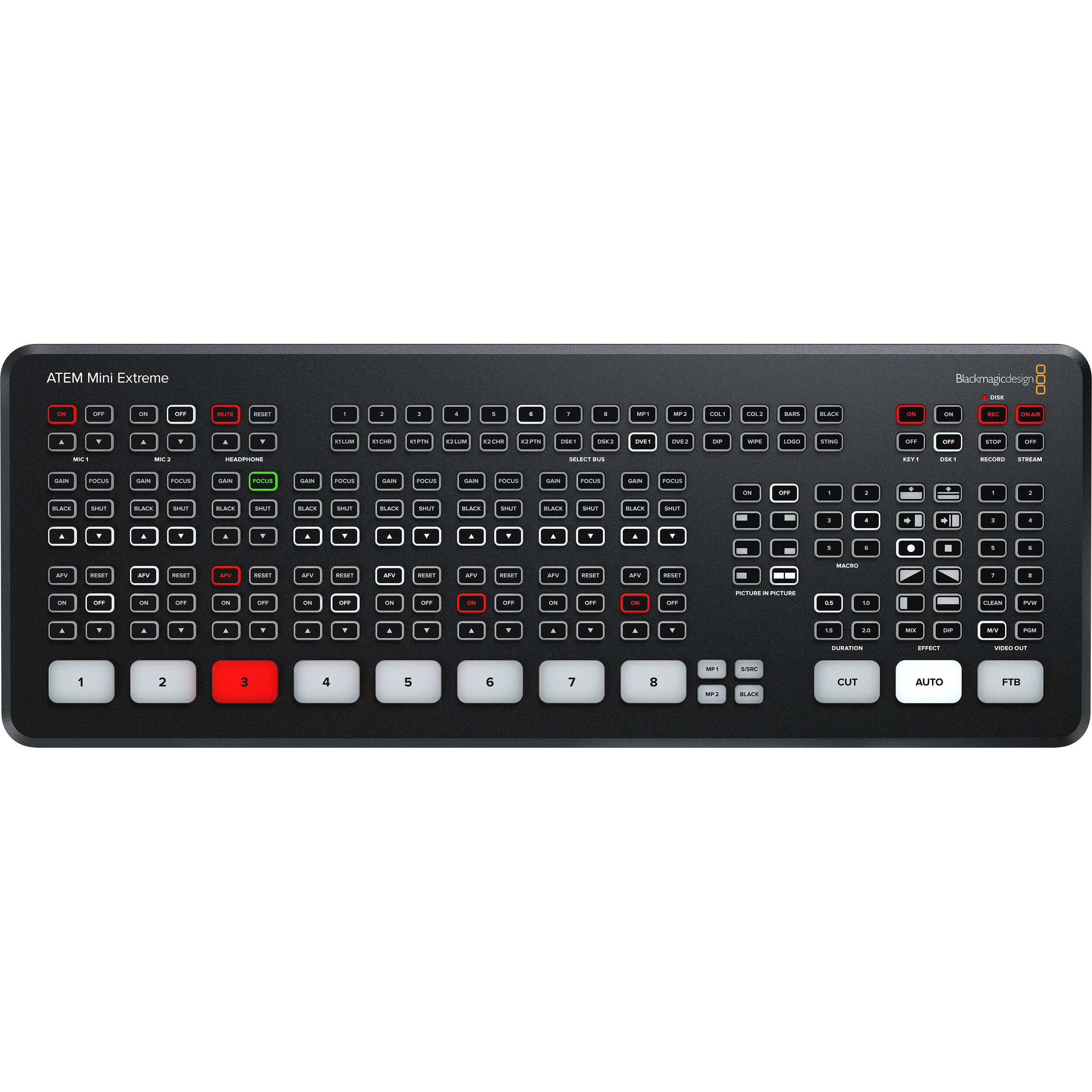 Blackmagic Design ATEM Mini Extreme Switcher with 8 HDMI Inputs