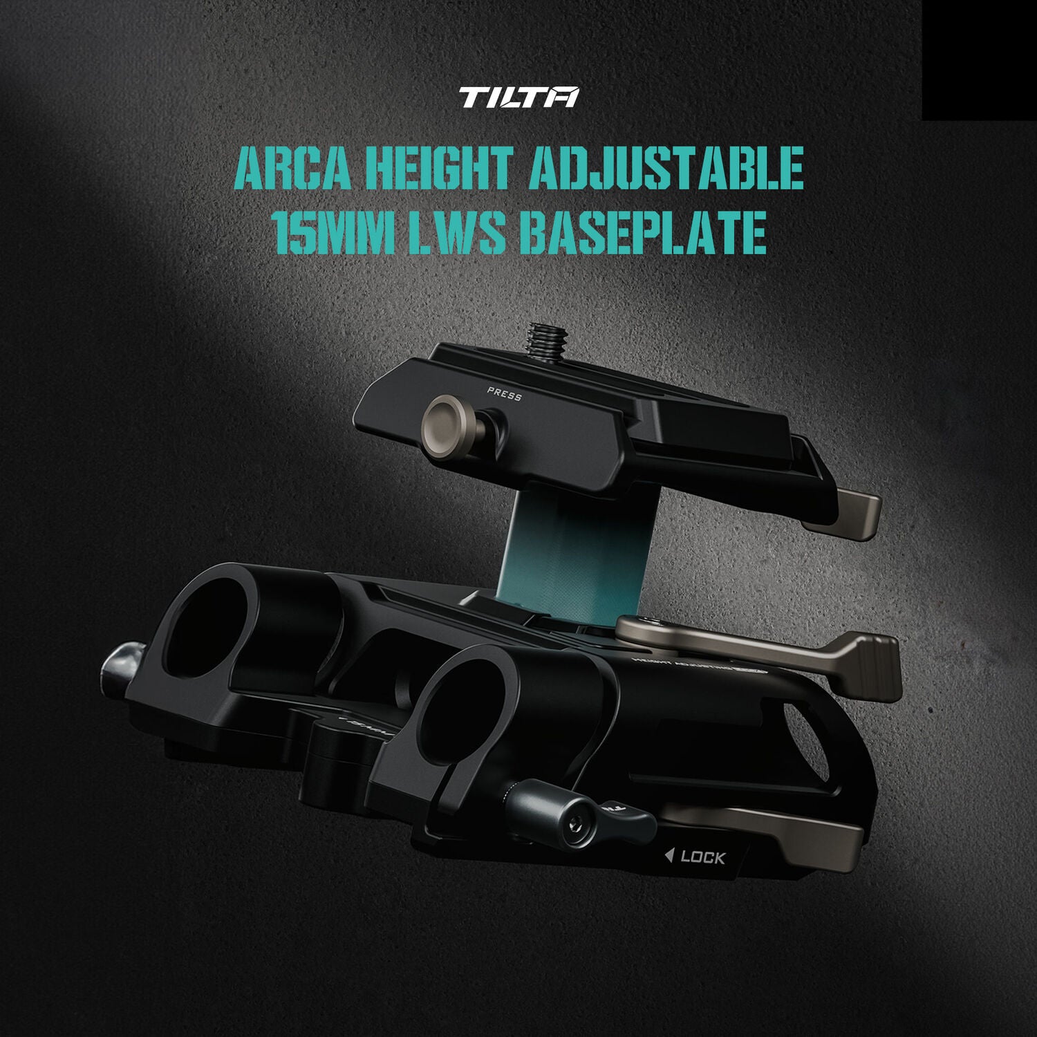 Tilta Height-Adjustable Arca-Type 15mm LWS Baseplate (Black)