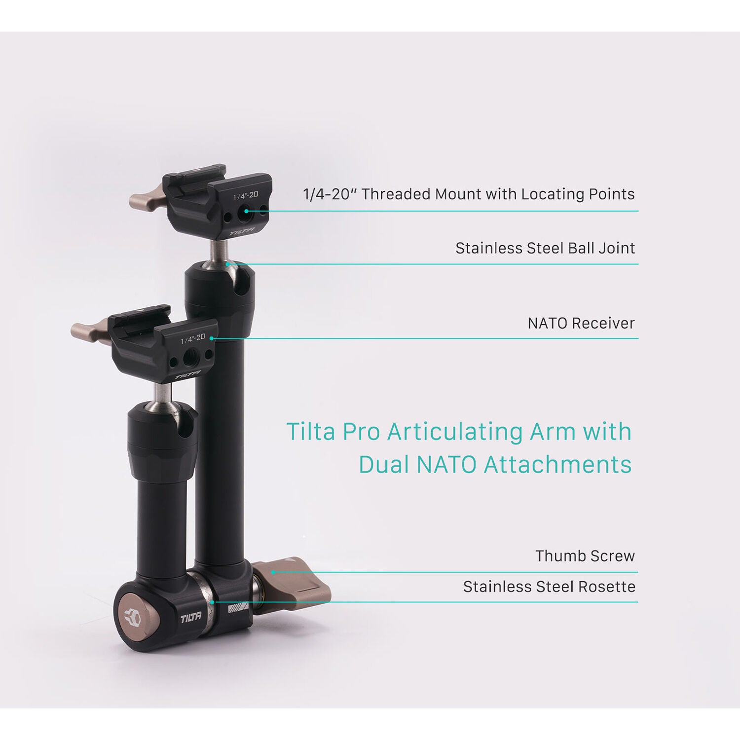 Tilta Pro Articulating Arm – Black Dual NATO Attachments