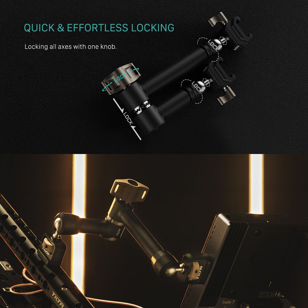 Tilta Pro Articulating Arm – Black Dual NATO Attachments