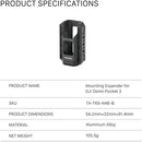 Tilta Accessory Mounting Expander for DJI Osmo Pocket 3 - Black