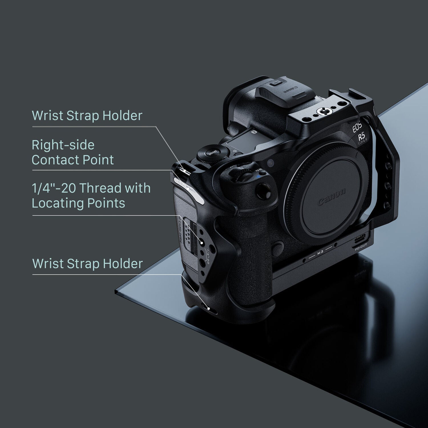 Tilta caméra Kit de base de cage avec système de refroidissement pour Canon EOS R5 Mark II