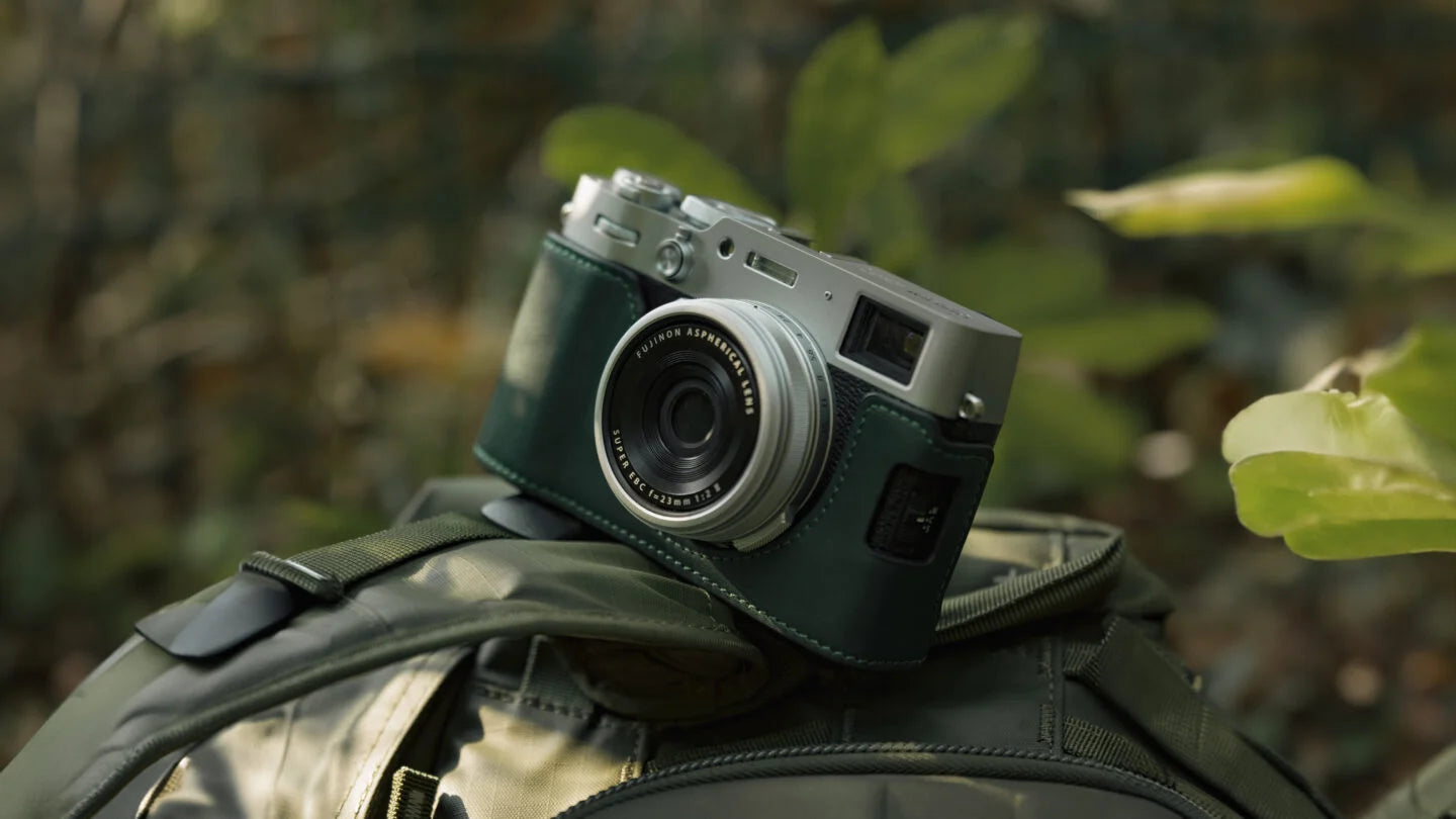 Cuir tilta caméra Cas pour Fujifilm x100vi (vert)