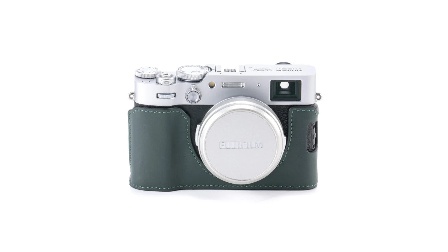 Cuir tilta caméra Cas pour Fujifilm x100vi (vert)
