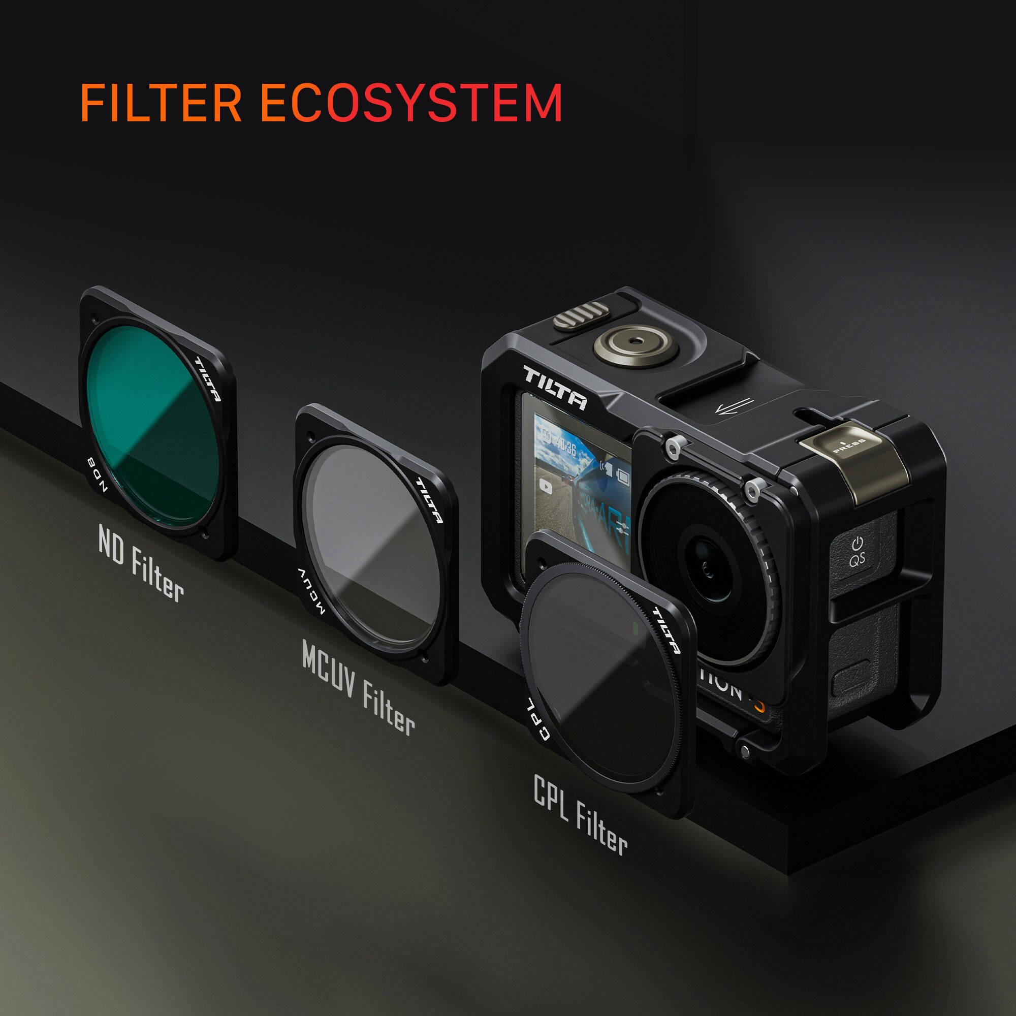 Tilta Full Camera Cage for DJI Osmo Action (Black)