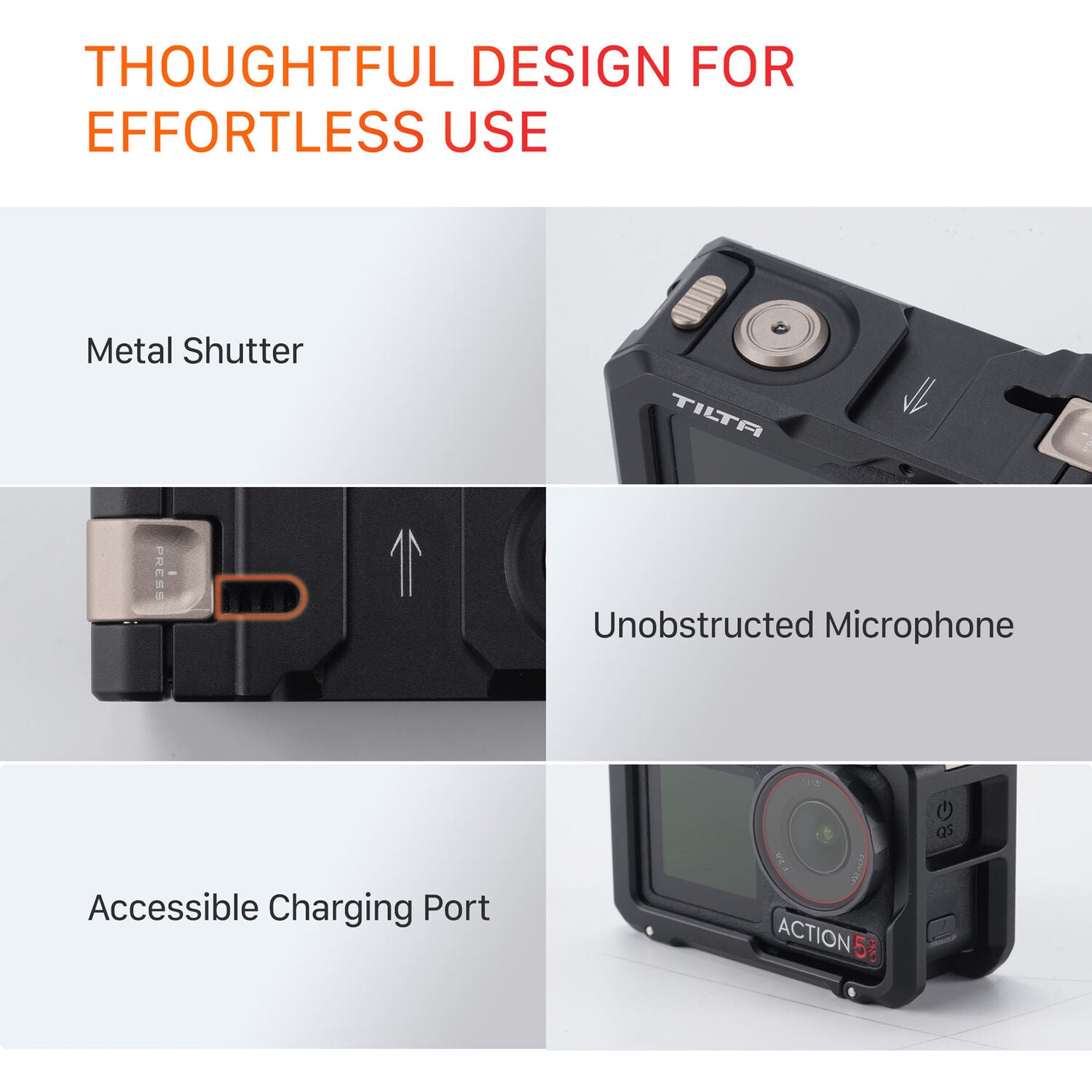 Tilta Full Camera Cage for DJI Osmo Action (Black)