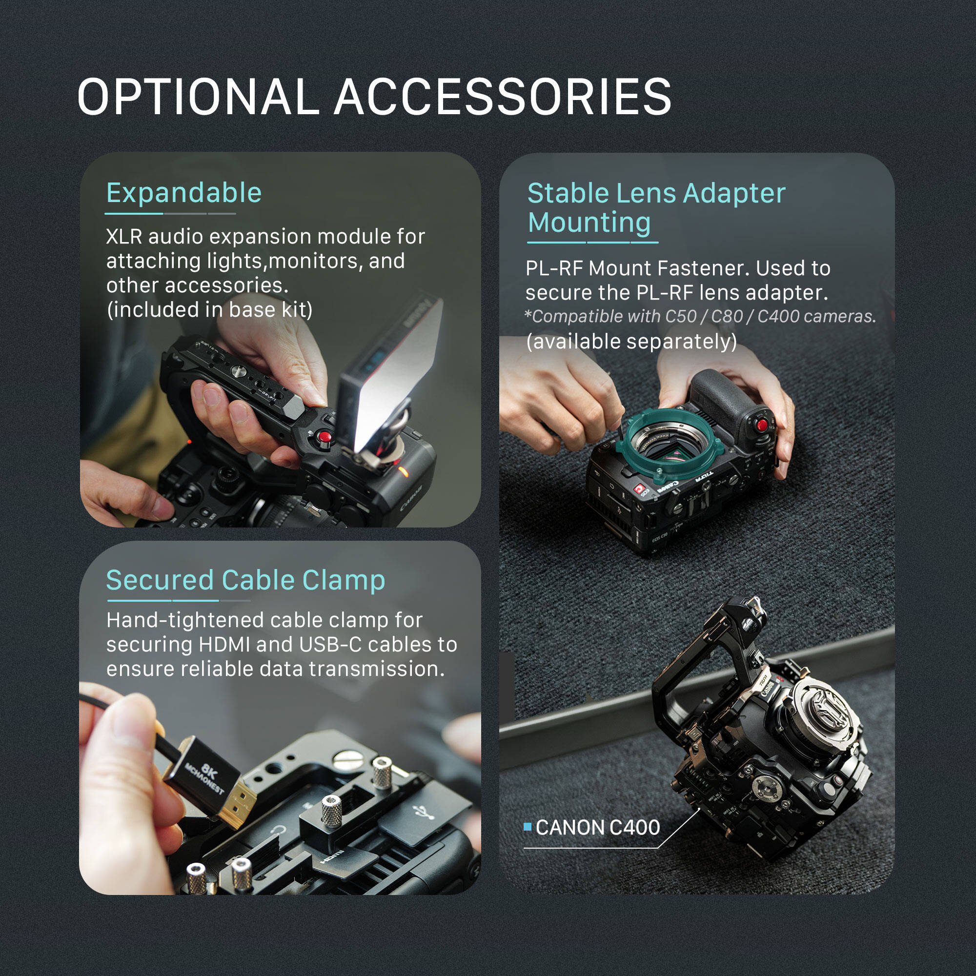 Tilta Camera Cage Power Kit for Canon C50 (Black)