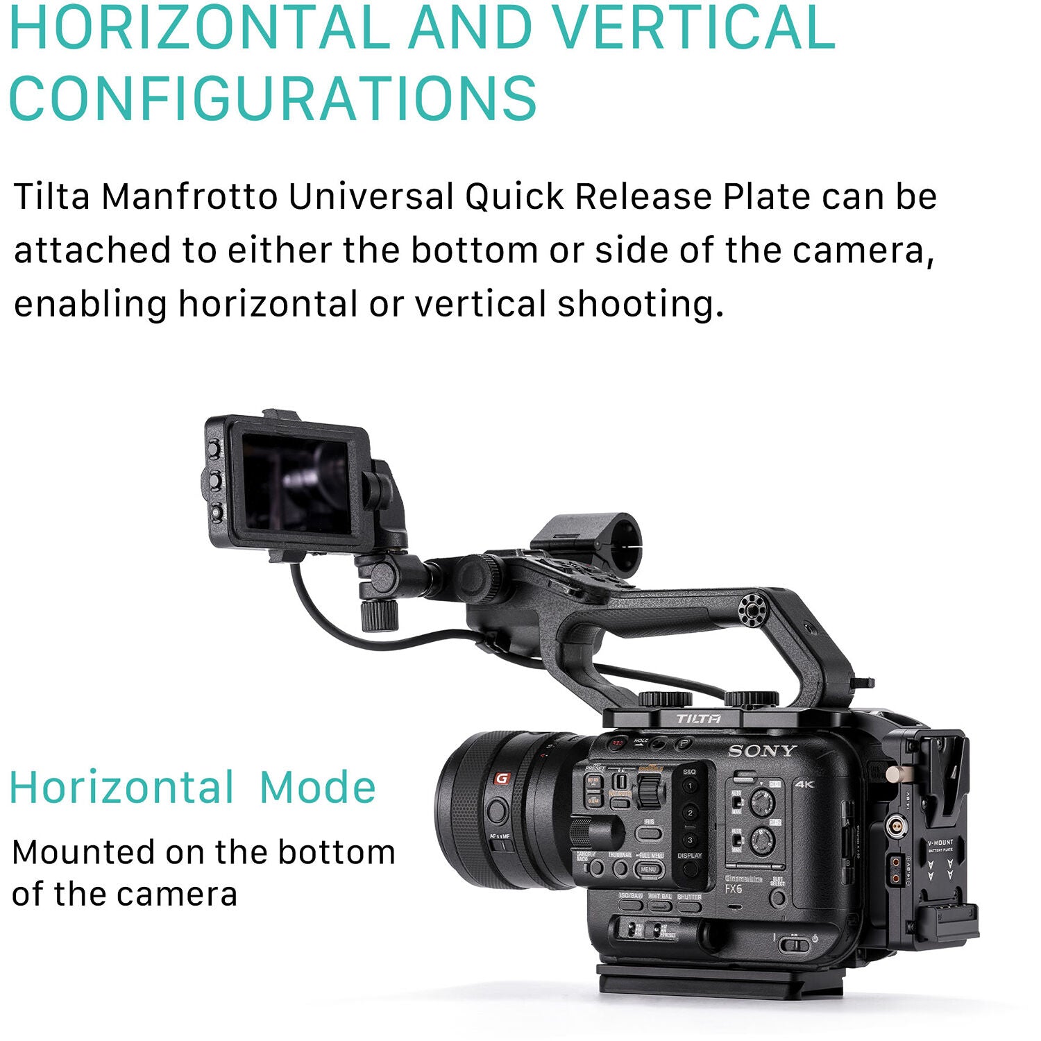 Tilta Manfrotto-Style Universal Quick Release Plate (Black)