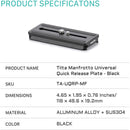 Tilta Manfrotto-Style Universal Quick Release Plate (Black)