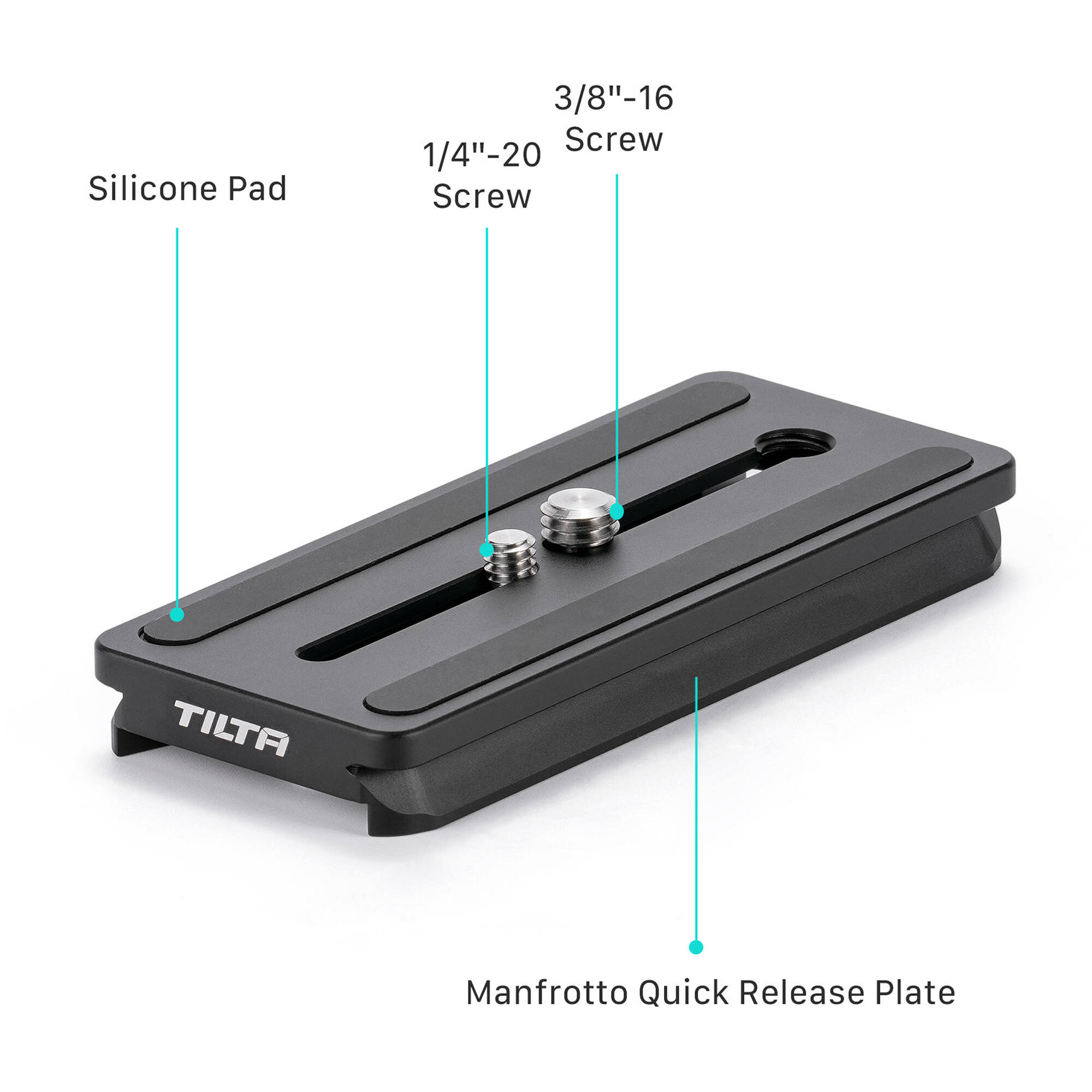 Tilta Manfrotto-Style Universal Quick Release Plate (Black)