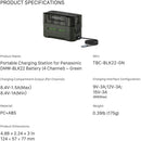 Station de charge portable Tilta pour les batteries DMW-BLK22