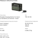 Station de charge portable Tilta pour les batteries LP-E6