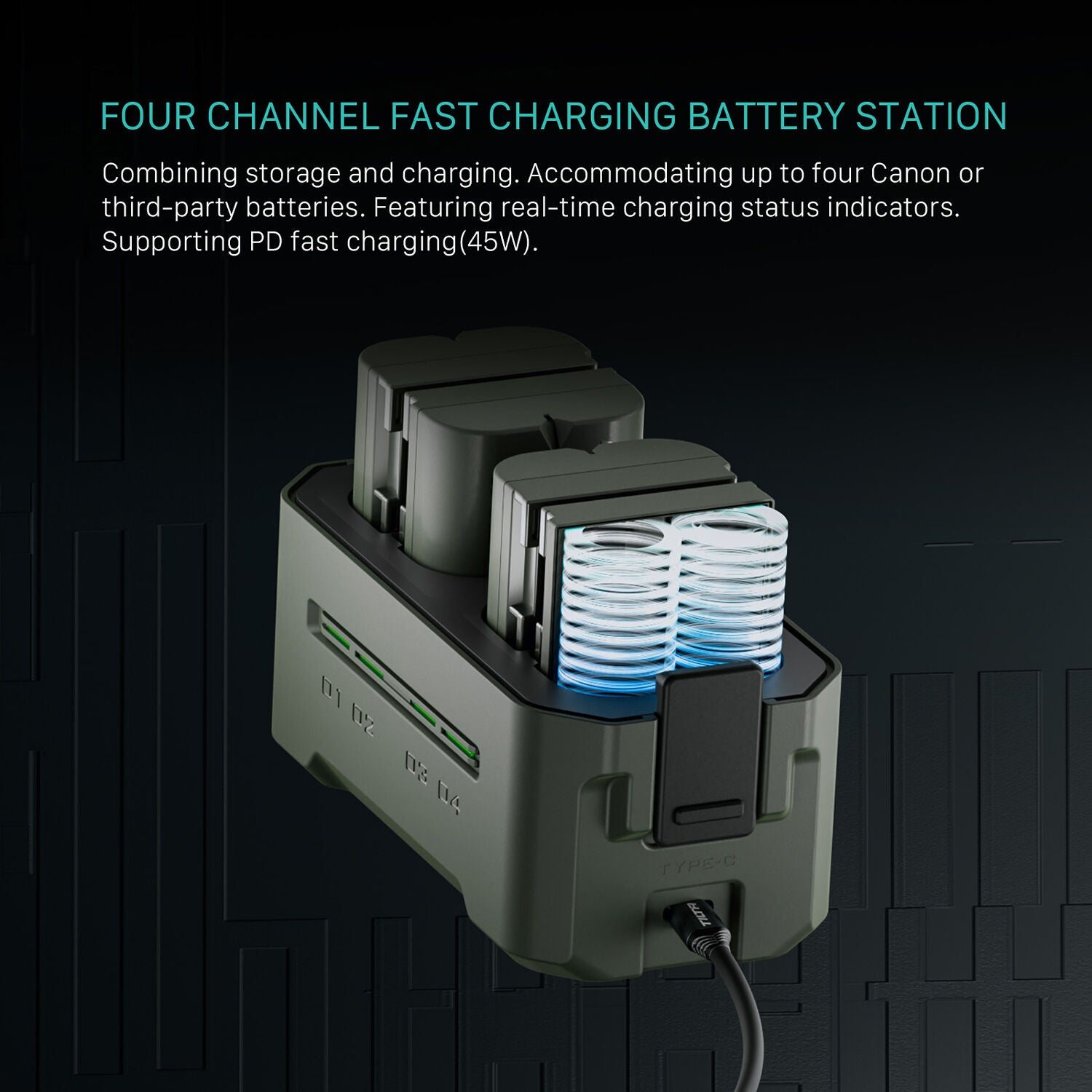 Station de charge portable Tilta pour les batteries LP-E6