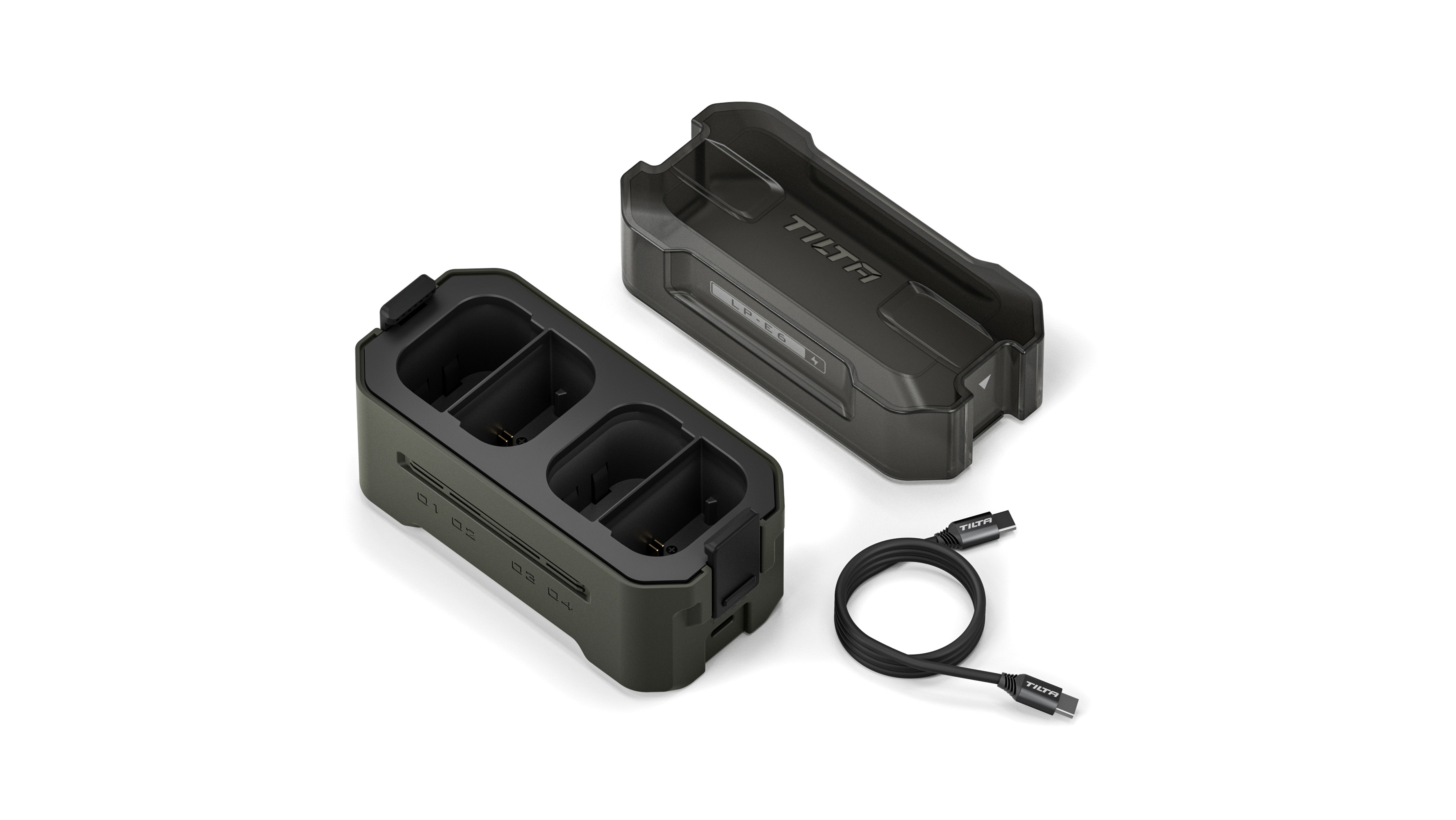 Tilta LP-E6P Charging Station Battery Kit (4 Batteries) - Off White