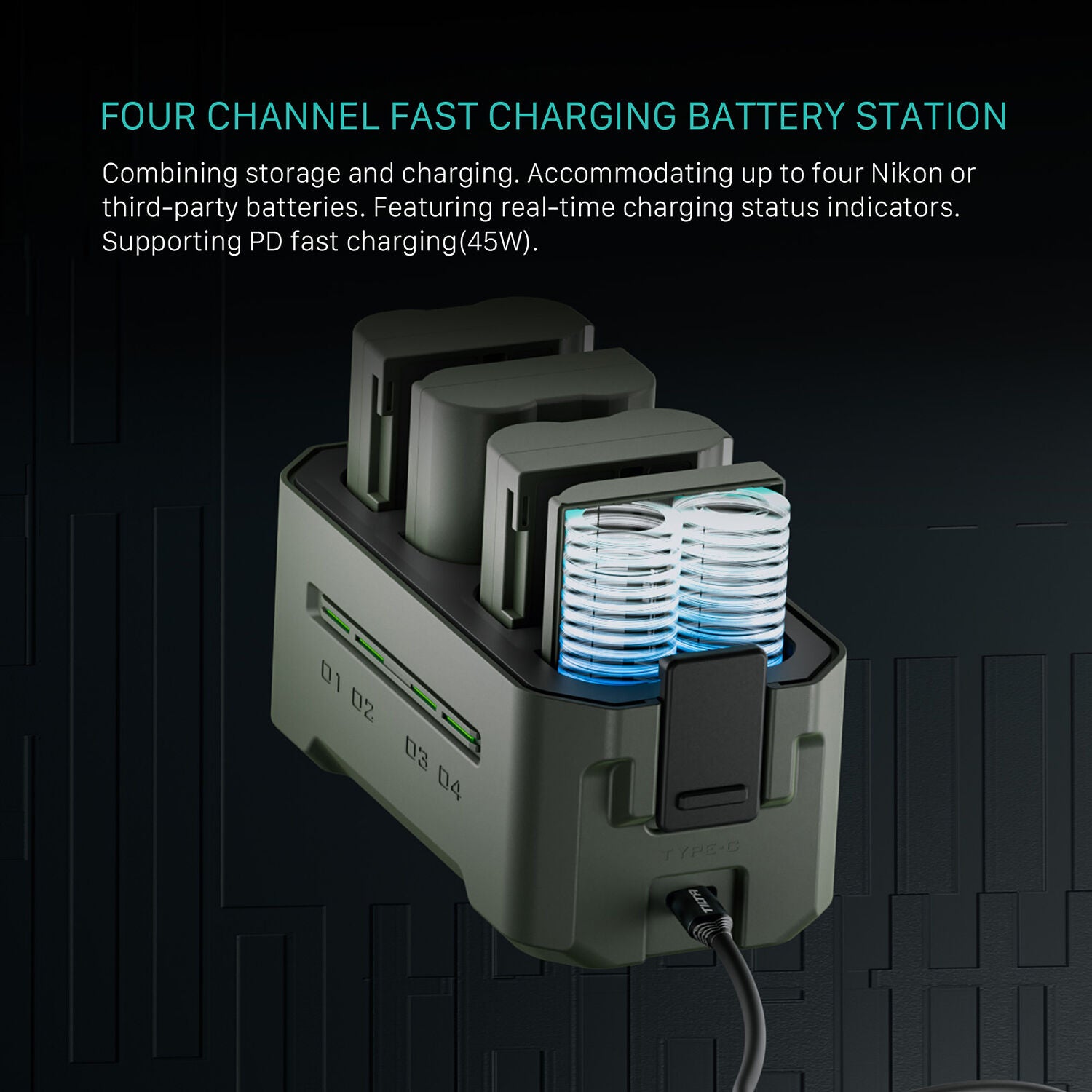 Tilta Portable Charging Station for EN-EL15C Batteries