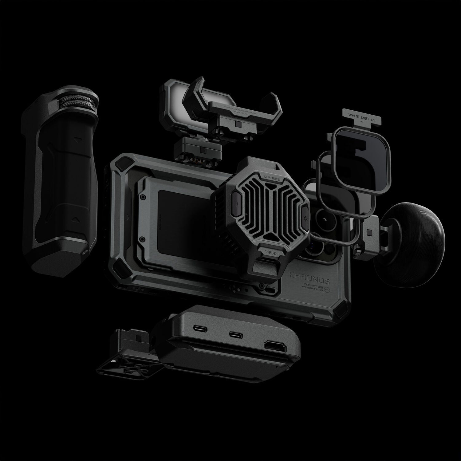 Tilta Khronos Focus PD Handle for iPhone 15 Pro and Pro Max (Space Gray)