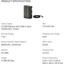 Tilta LP-E6P USB-C Battery (2400mAh)