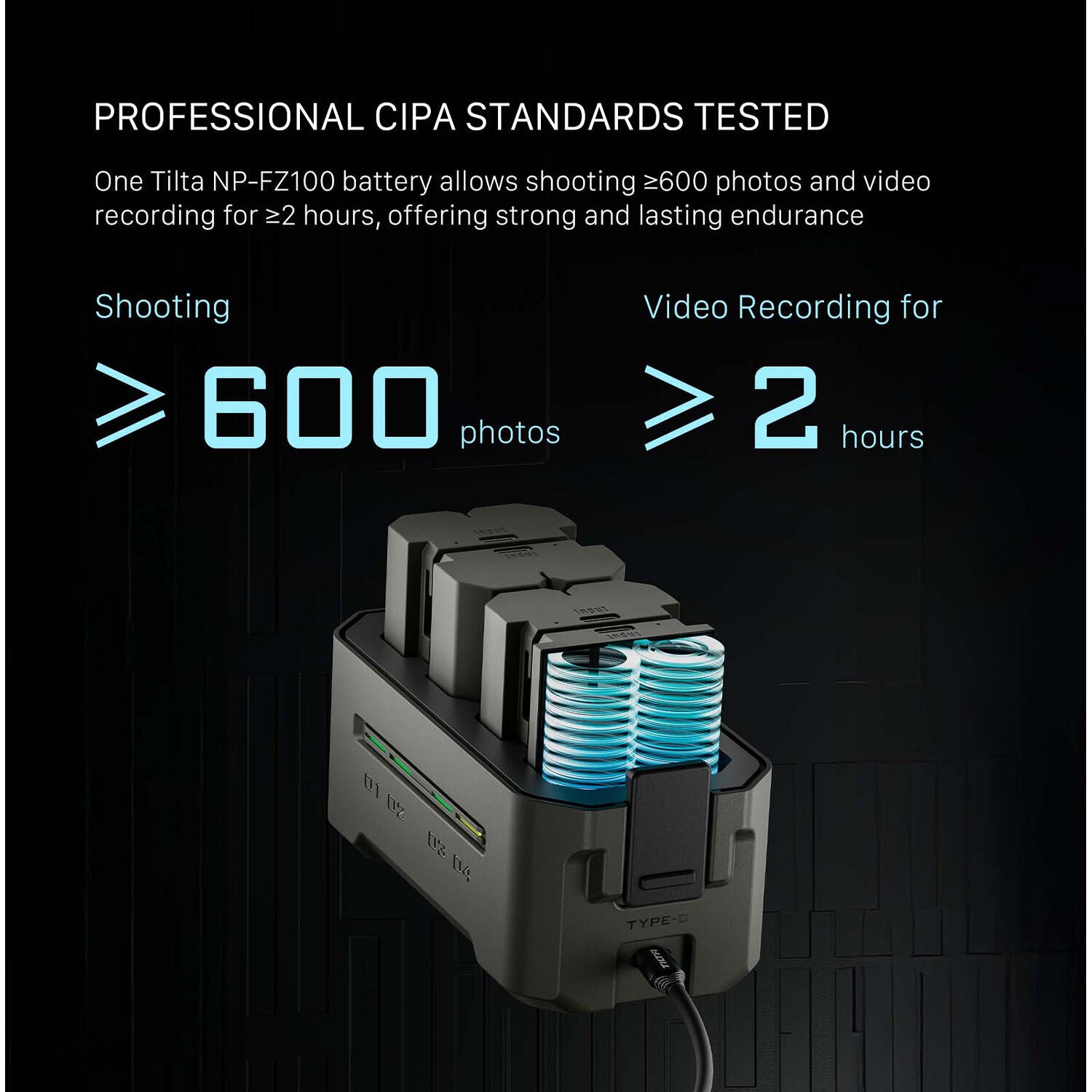 Batterie USB-C Tilta NP-FZ100 (2400mAh)
