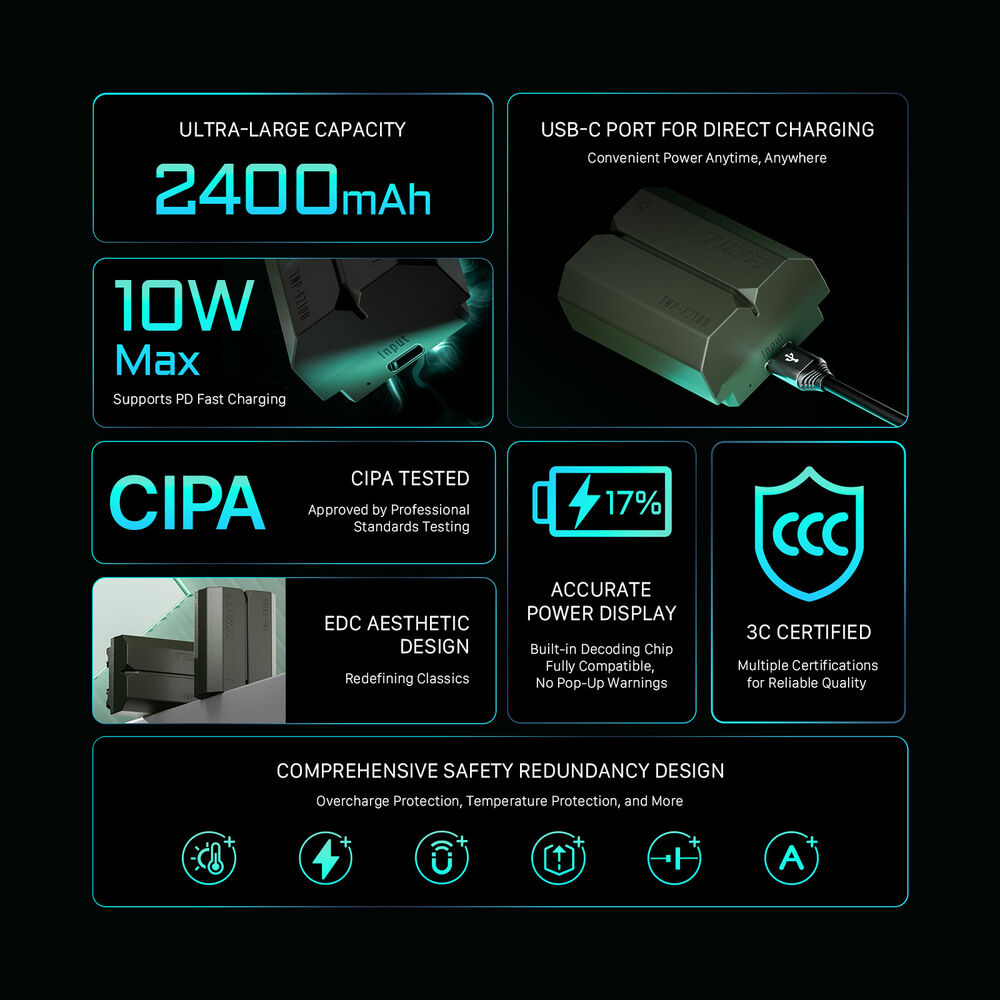 Batterie USB-C Tilta NP-FZ100 (2400mAh)