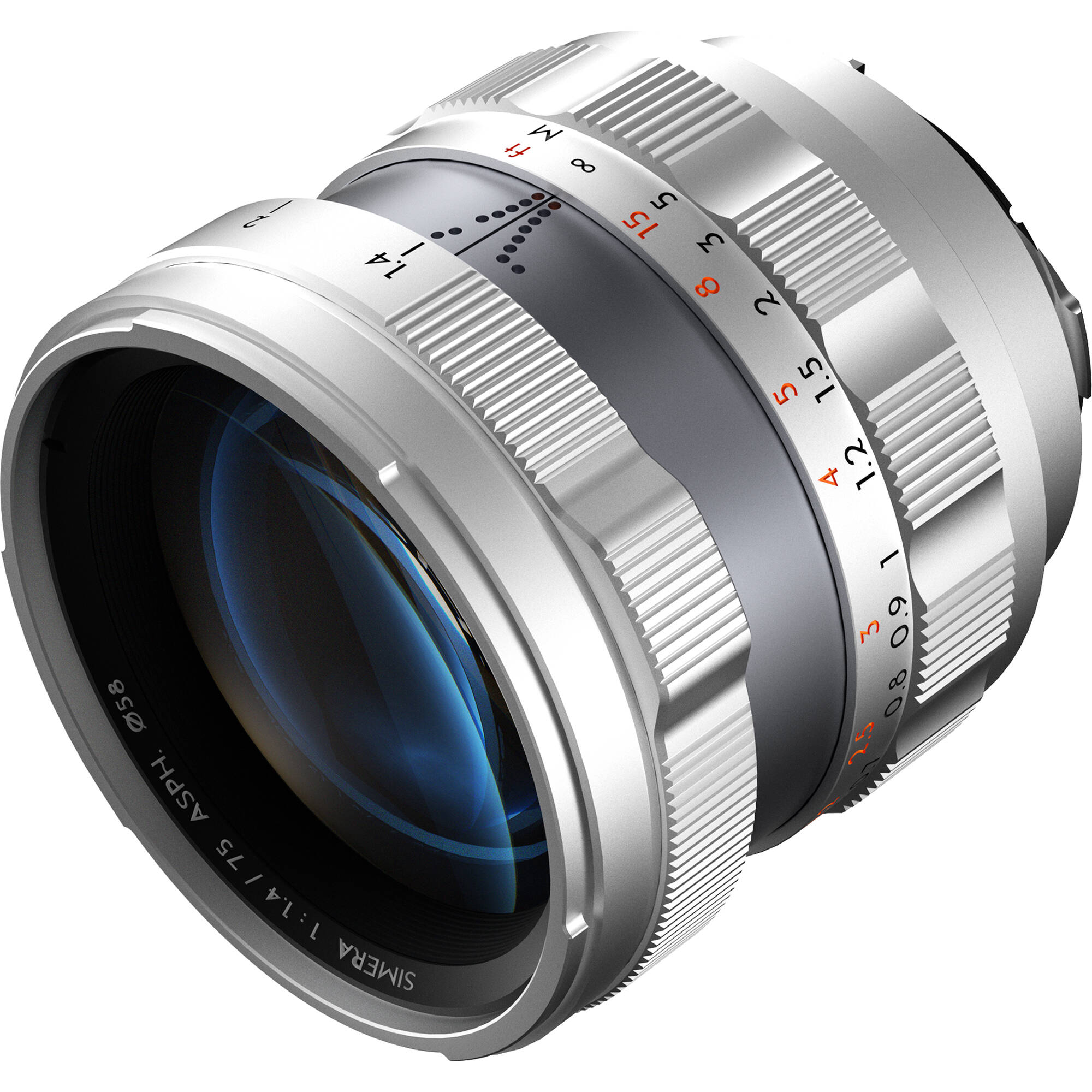 Thypoch Simera 75mm f/1.4 ASPH Lens (Leica M, Silver)