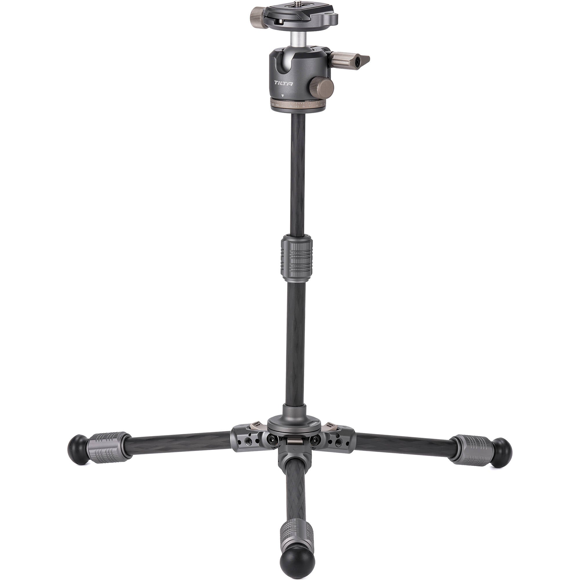 Tilta BT03E en fibre de carbone pour table trépied avec tête de balle et colonne centrale extensible (gris spatial)