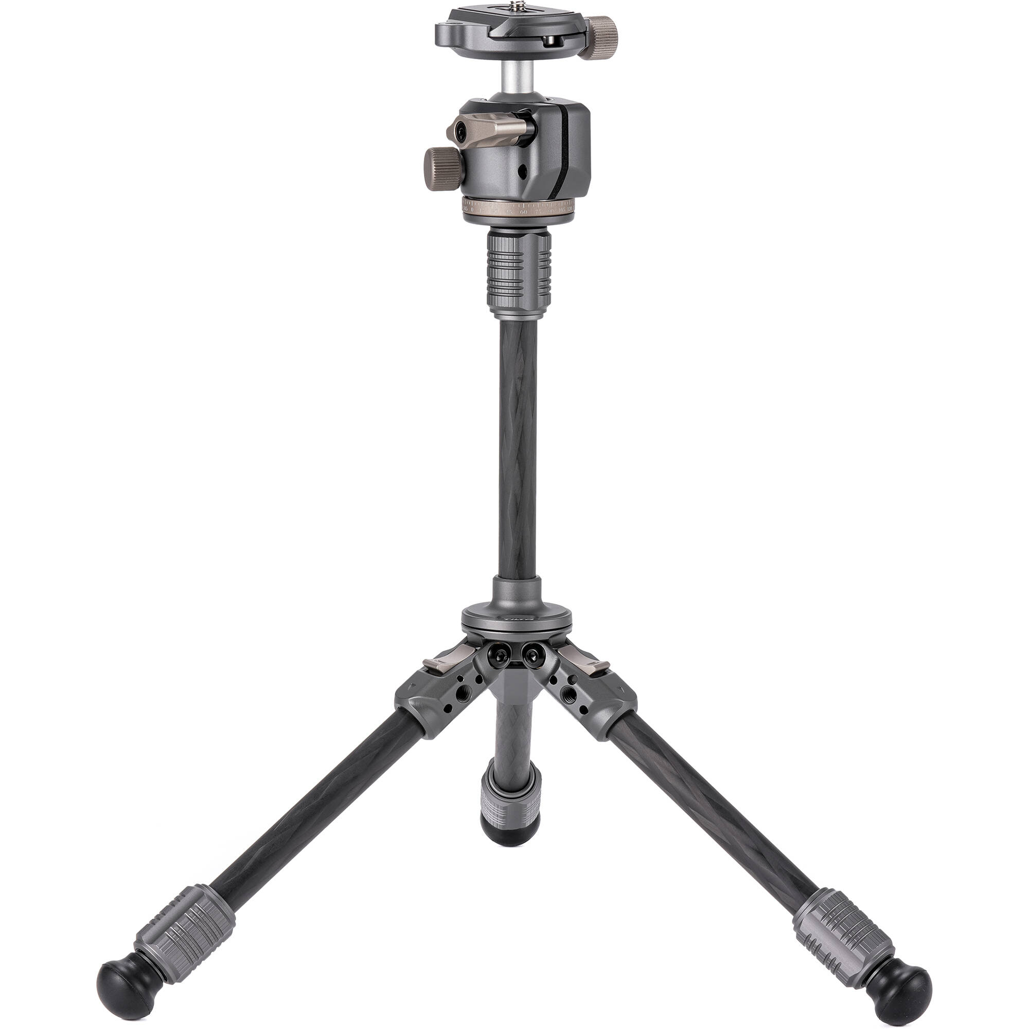 Tilta BT03E en fibre de carbone pour table trépied avec tête de balle et colonne centrale extensible (gris spatial)