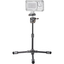 Tilta BT03E en fibre de carbone pour table trépied avec tête de balle et colonne centrale extensible (gris spatial)