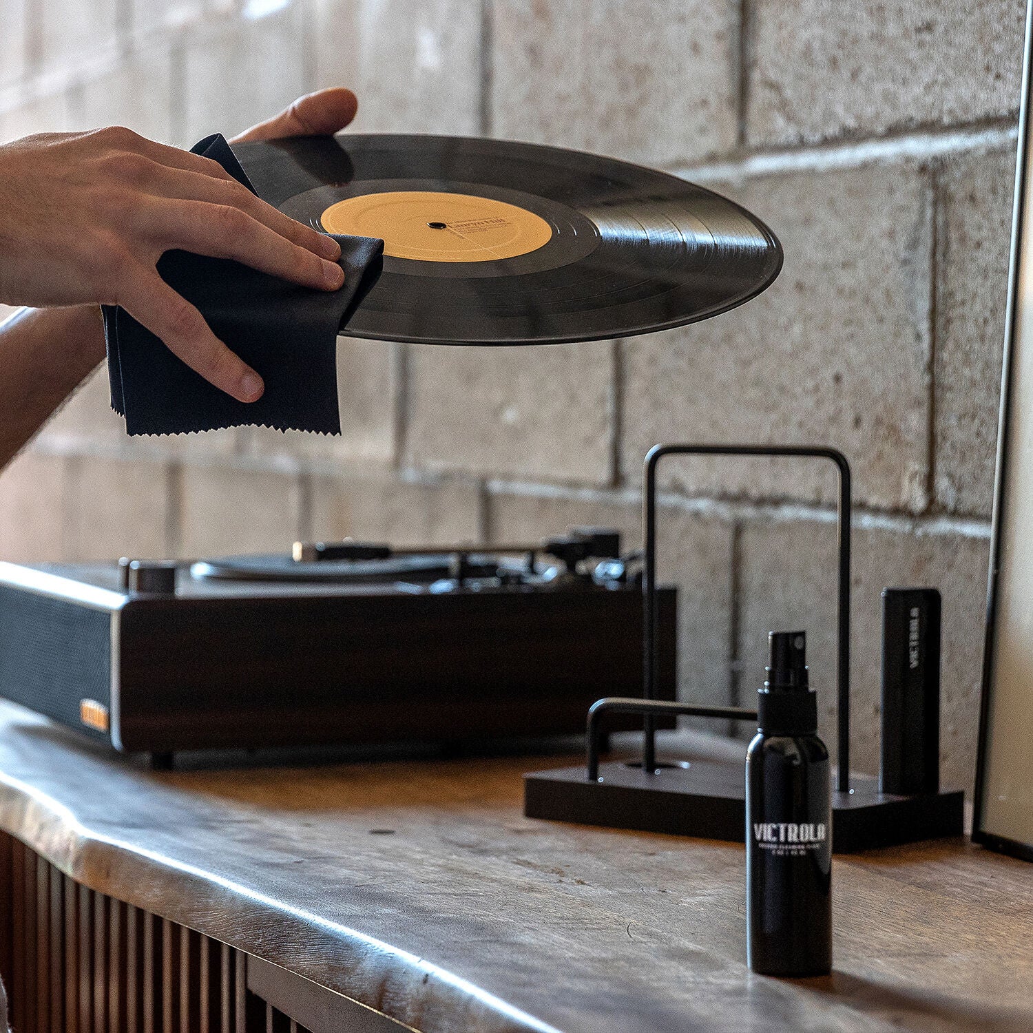 Victrola Vinyl Record Cleaning Kit (Espresso)