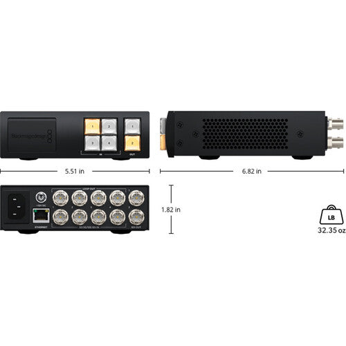 Blackmagic Design Videohub Mini 12G Router - 1/3U Rack