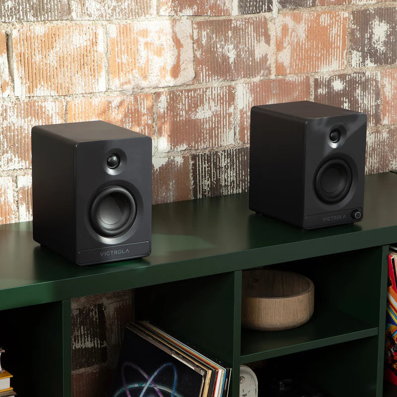 Victrola Tempo Bluetooth Bookshelf Speakers - set of 2 (Blue)