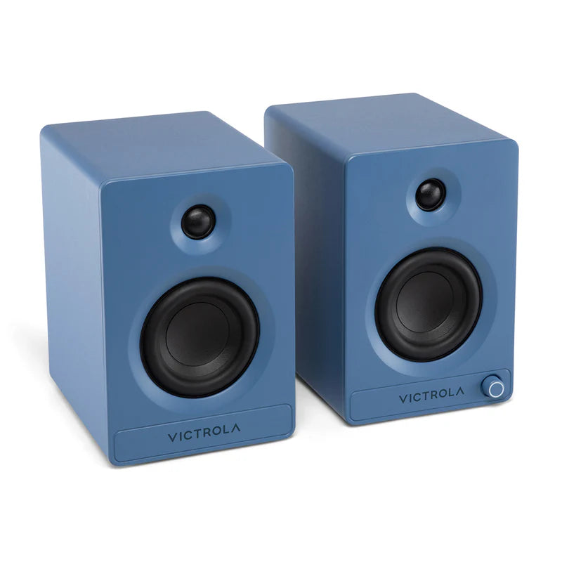 Victrola Tempo Bluetooth Bookshelf Speakers - set of 2 (Blue)