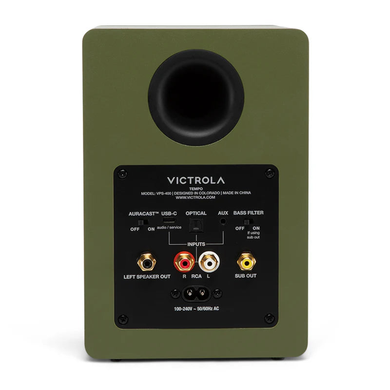Victrola Tempo Bluetooth Bookshelf Speakers - set of 2 (Blue)