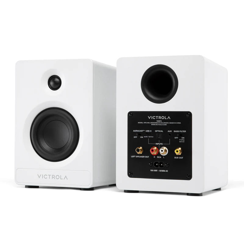 Victrola Tempo Bluetooth Bookshelf Speakers - set of 2 (Blue)
