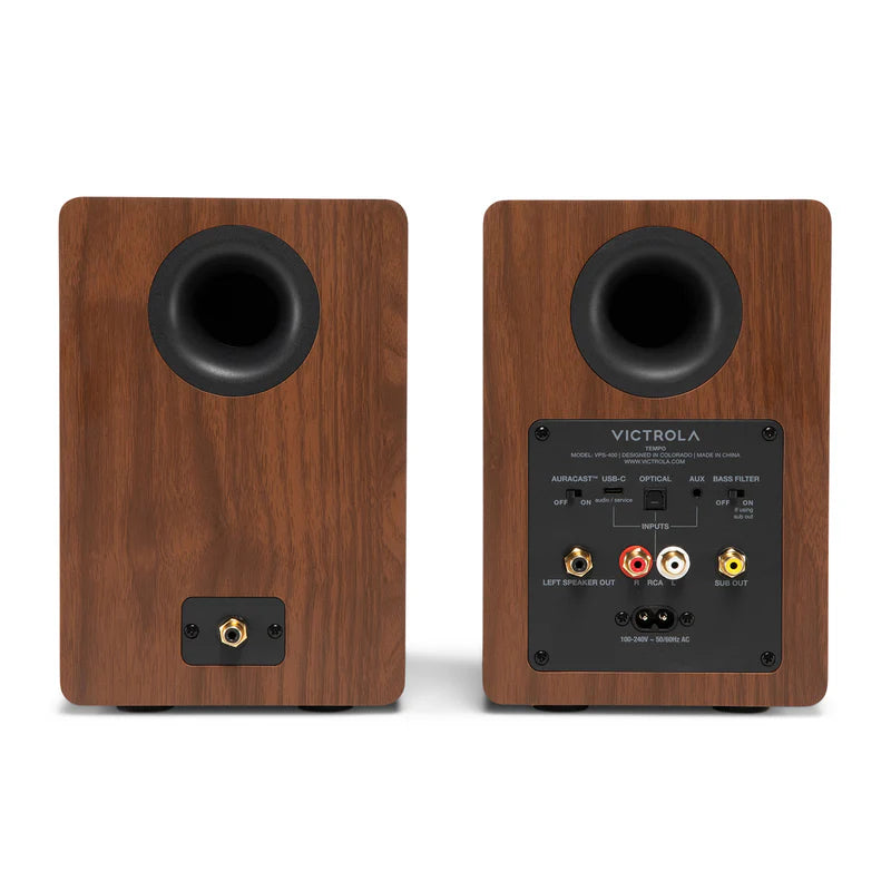 Victrola Tempo Bluetooth Bookshelf Speakers - set of 2 (Blue)