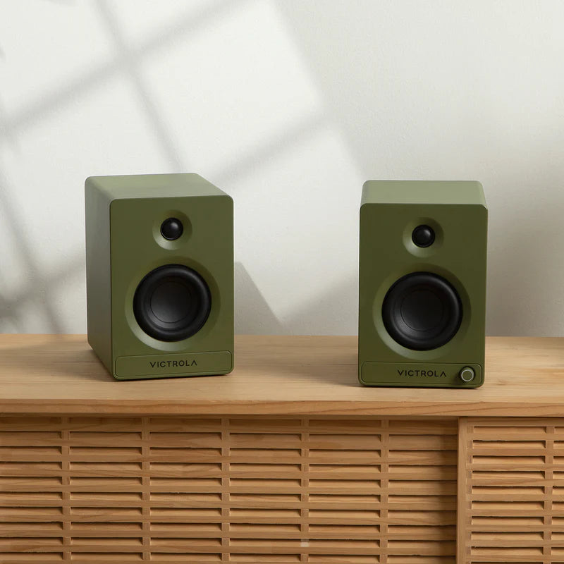 Enceintes bibliothèque Bluetooth Victrola Tempo - lot de 2 (Vert)