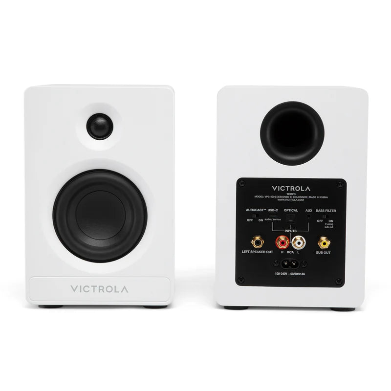 Enceintes bibliothèque Bluetooth Victrola Tempo - lot de 2 (Vert)
