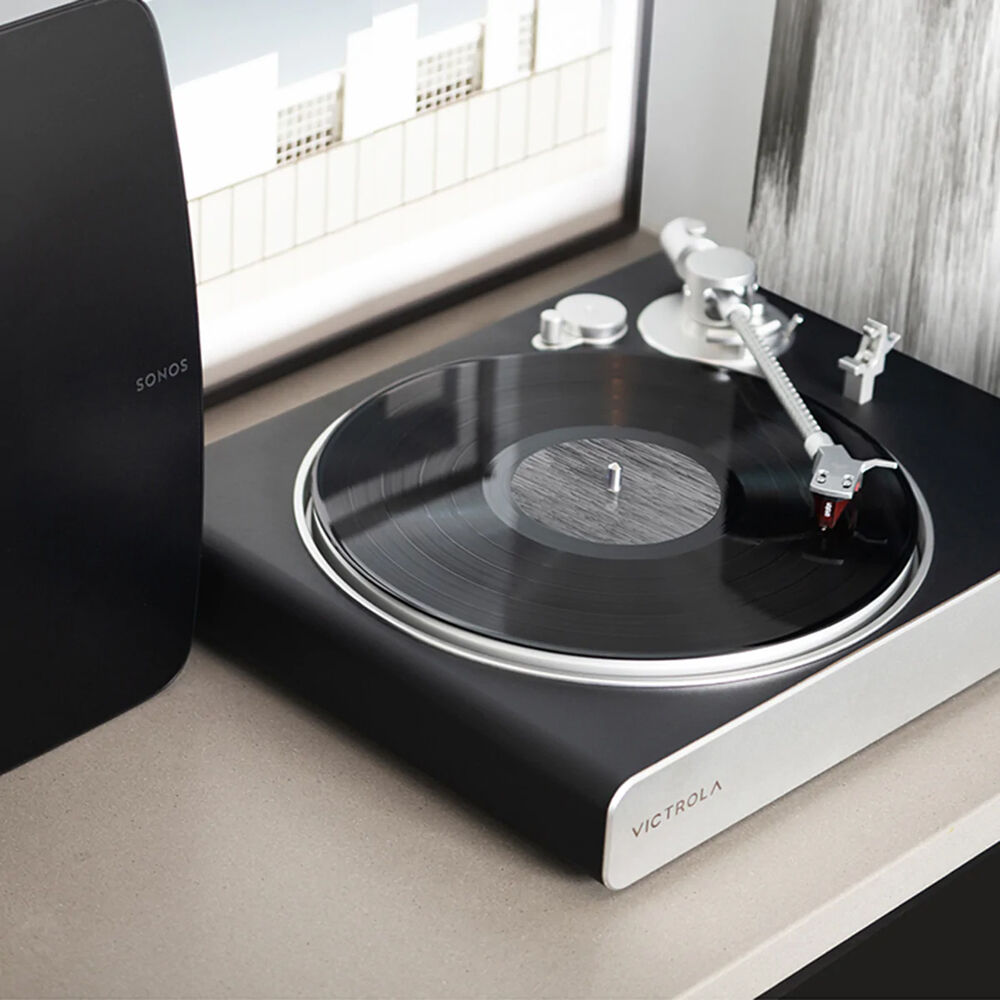 Platine vinyle manuelle à deux vitesses Victrola Stream Carbon pour Sonos