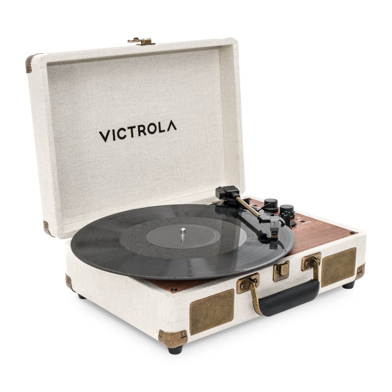 Victrola Venture Suitcase Record Player with Bluetooth (Oak)