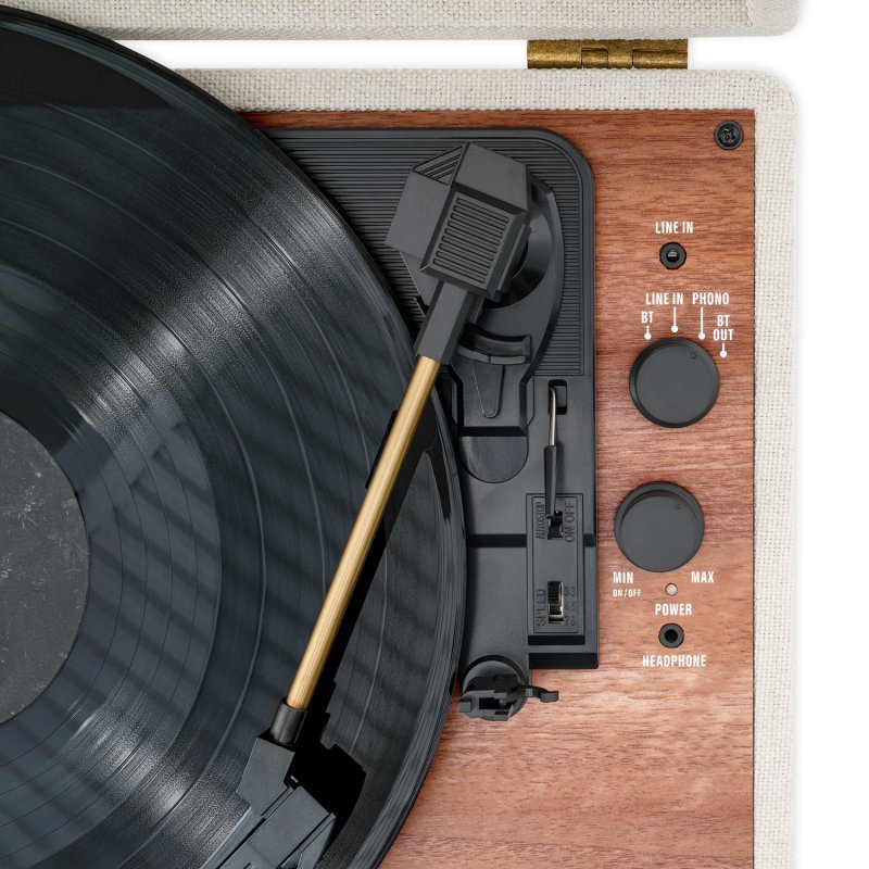 Victrola Venture Suitcase Record Player with Bluetooth (Oak)