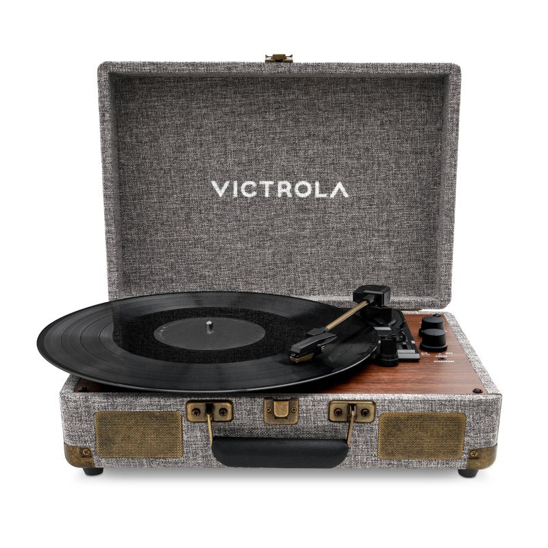 Victrola Venture Suitcase Record Player with Bluetooth (Walnut)