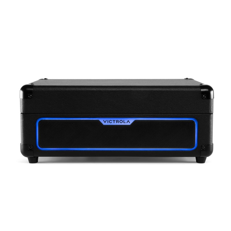 Victrola Journey Glow Illuminated Suitcase Record Player (Black)
