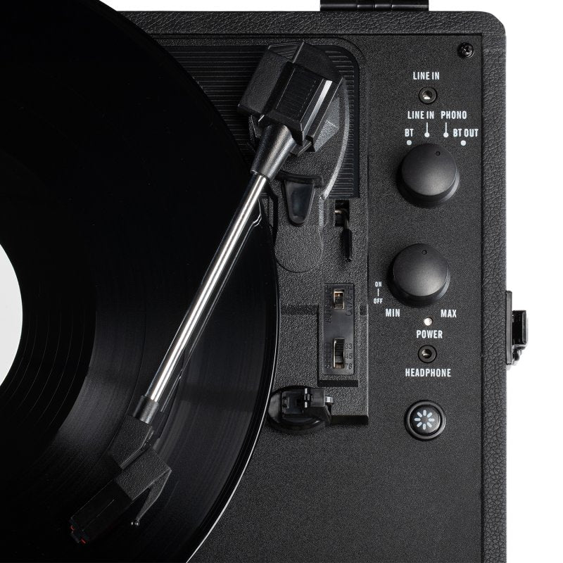 Victrola Journey Glow Illuminated Suitcase Record Player (Black)