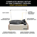 Victrola Eastwood II Manual Three-Speed Turntable with Bluetooth (Black)
